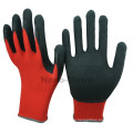 NMSAFETY 13g Polyester Liner schwarz Schaum Latex Handschuh Produktionslinie mit konkurrenzfähigem Preis